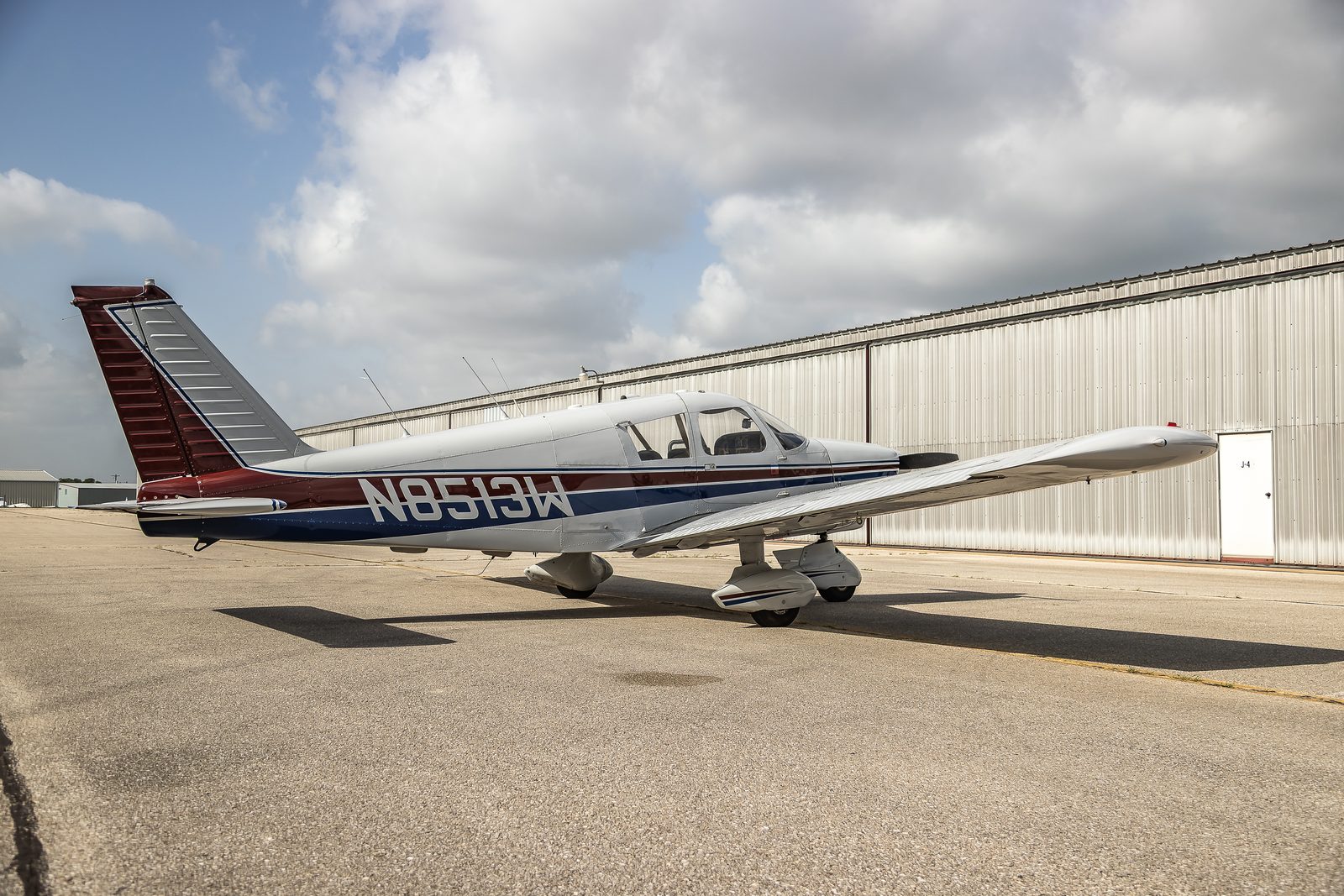 N8513W parked on the ramp at Georgetown Executive Airport